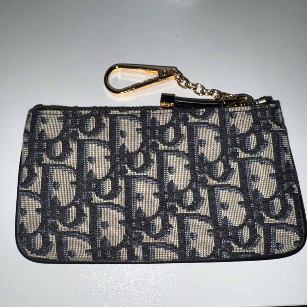 Dior Black and Gold Zippered Pouch